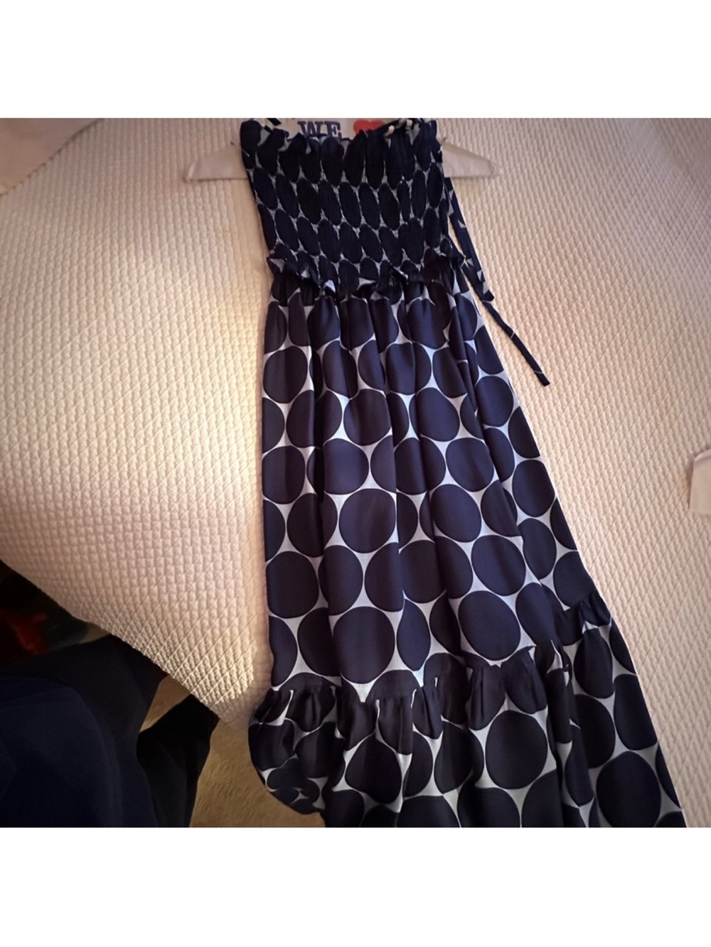 Kate Spade Joy Dot Silk Twill Smocked Dress - Picture 10 of 14